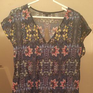 J. Crew Cotton cover-up in batik floral